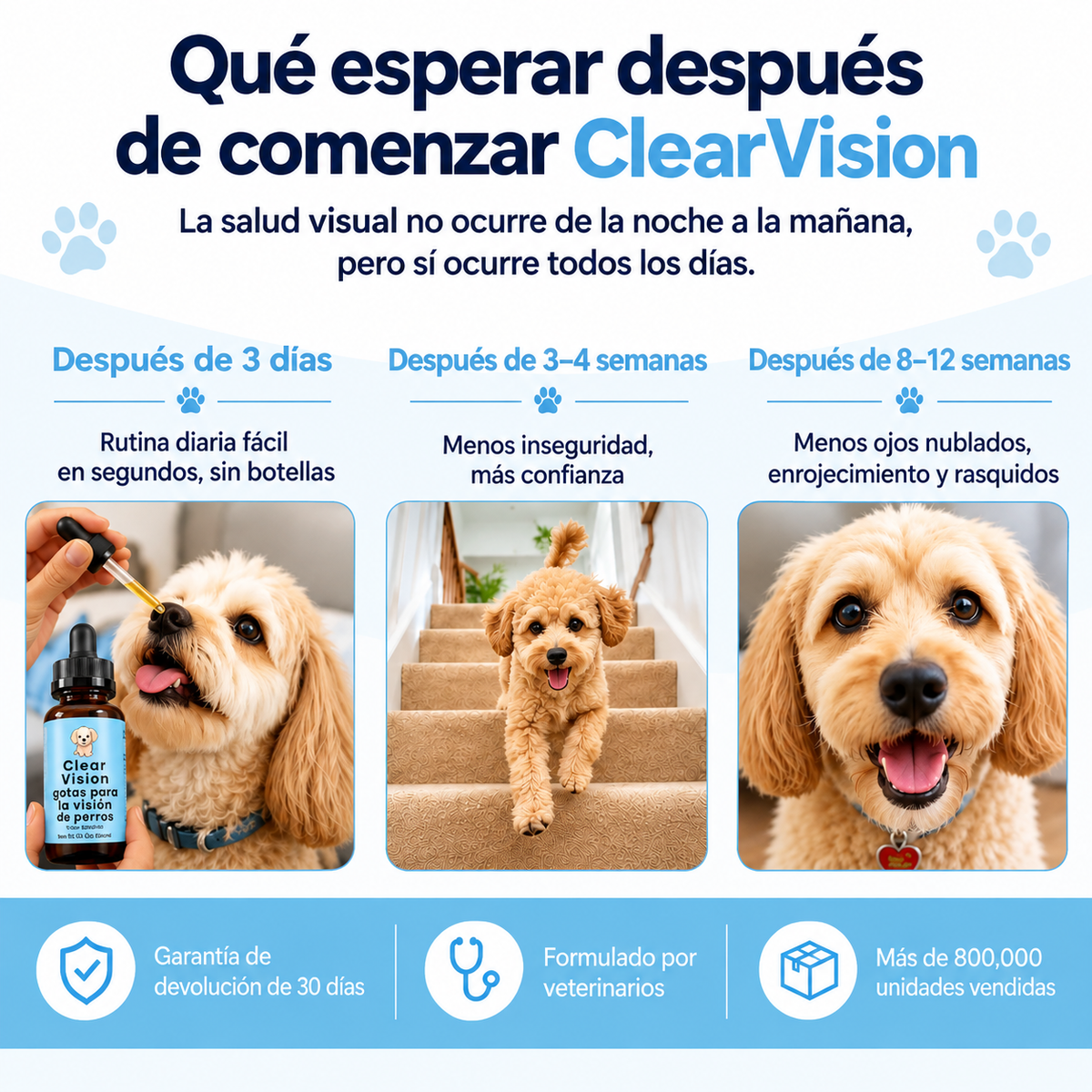 ClearVision™ Gotas Diarias para la Salud Ocular de tu Perro